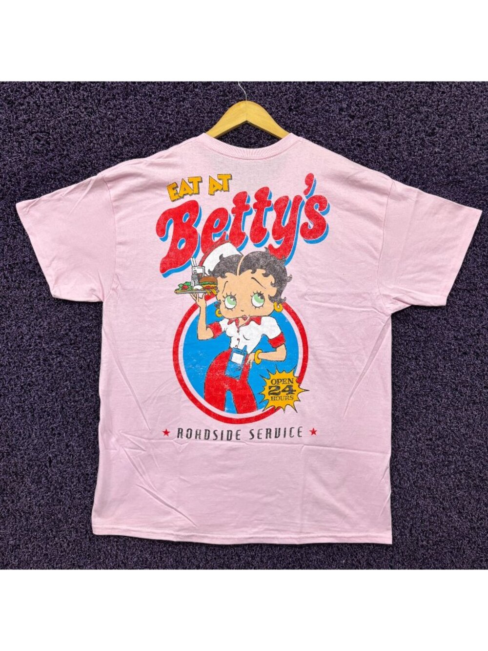 Eat at Bettys Diner Roadside Service Betty Boop T-Shirt XL
